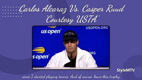 2022 US Open Tennis Champion Carlos Alcaraz