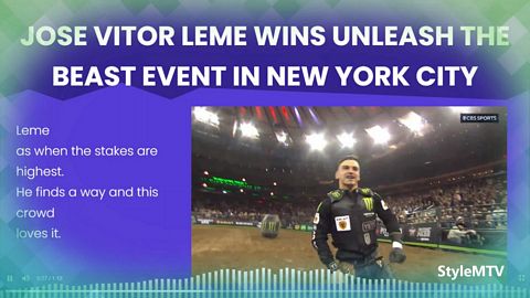 PBR World Champion Jose Vitor Leme wins the Unleash The Beast Event. Artwork by Style Music TV